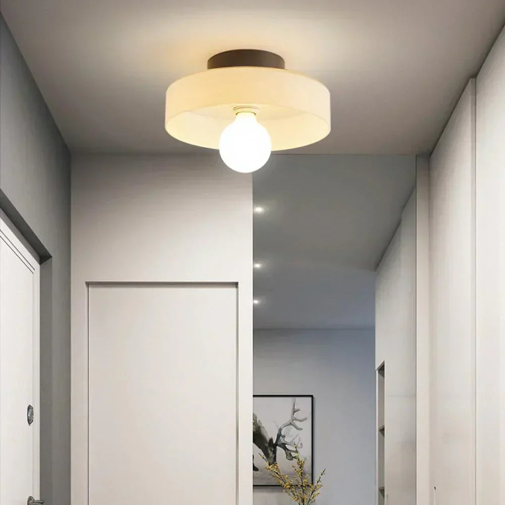 Moderne Glazen Schijf Plafond- en Wandlamp LED 1-Licht