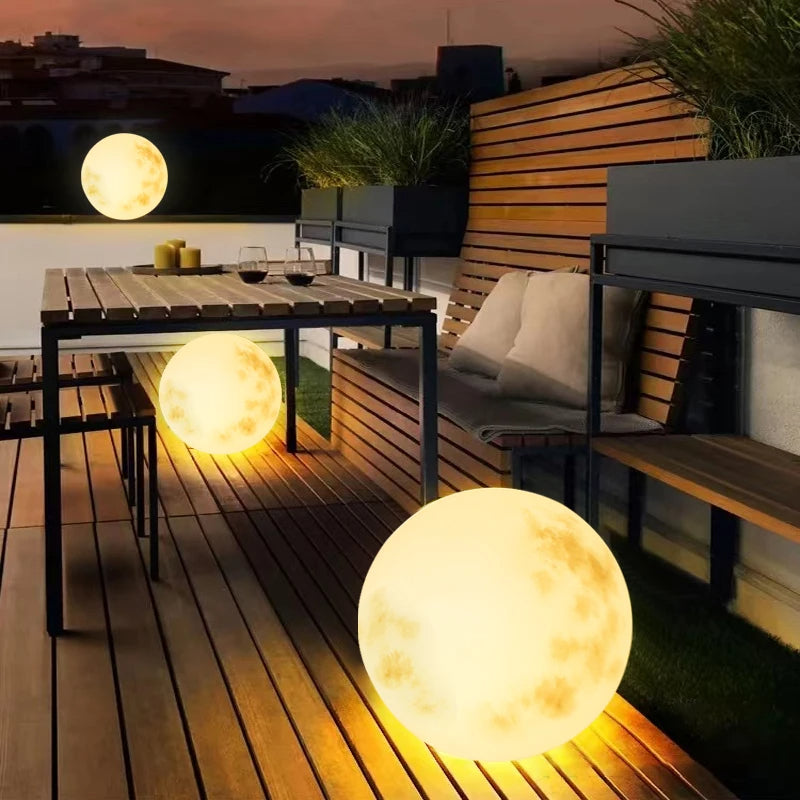 Luz de jardín LED redonda moderna 1 luz