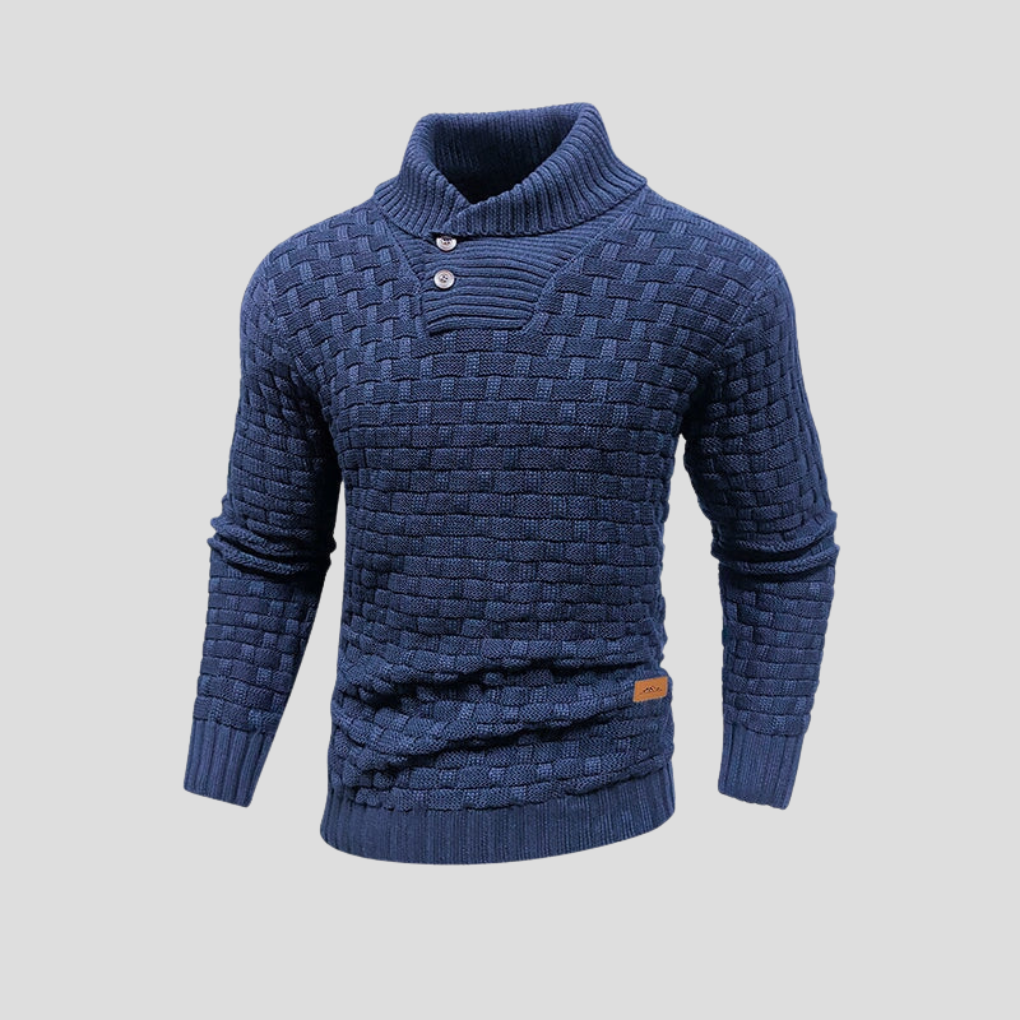 Herre halvkrave knap-op sweater