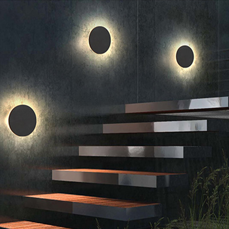 Applique da parete rotonda minimalista moderna LED IP65 per esterni 1 luce