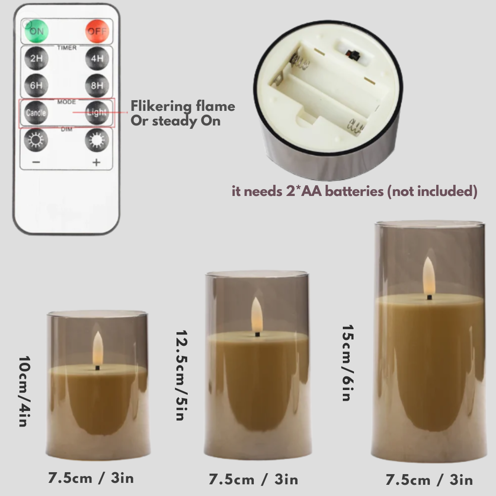 LED Candle 3-Piece Set