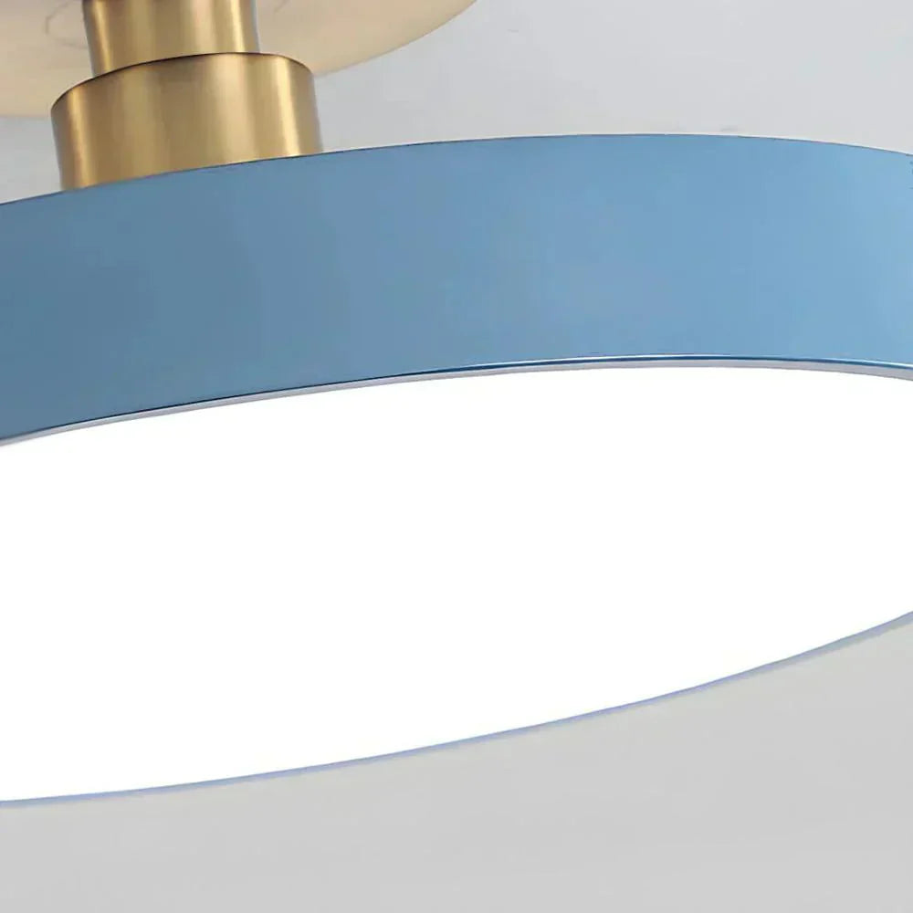 Lampada da soffitto rotonda in ottone LED moderna 1 luce
