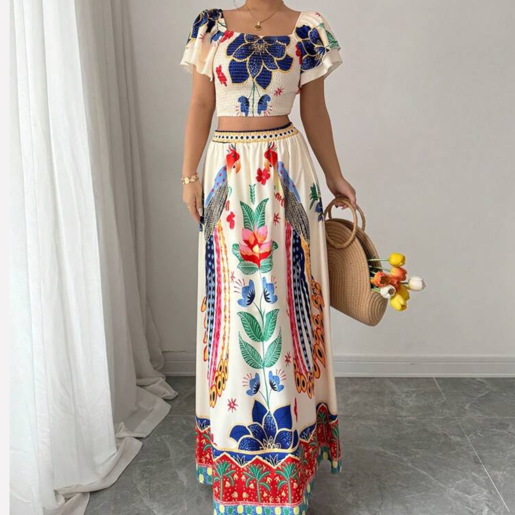 Conjunto de vacaciones a la moda para mujer