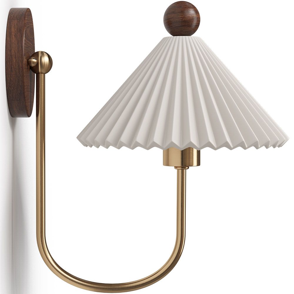 Retro nordischer Keramik Falten Wandleuchter LED 1-Flammig