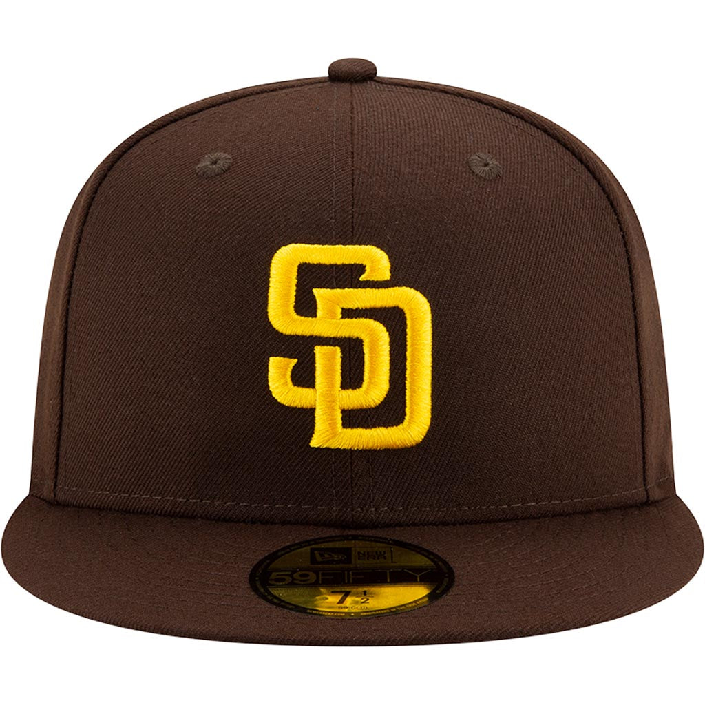 MLB San Diego Padres Youth New Era Home Authentic Collection 59FIFTY Fitted Hat - Brown