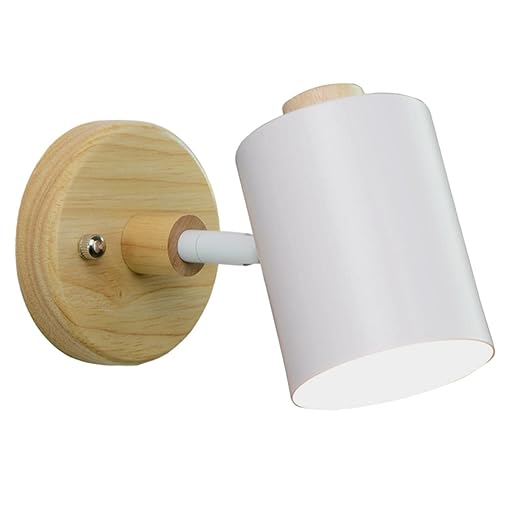 Moderne minimalistische Holz-Zylinder LED-Wandleuchte 1-flammig