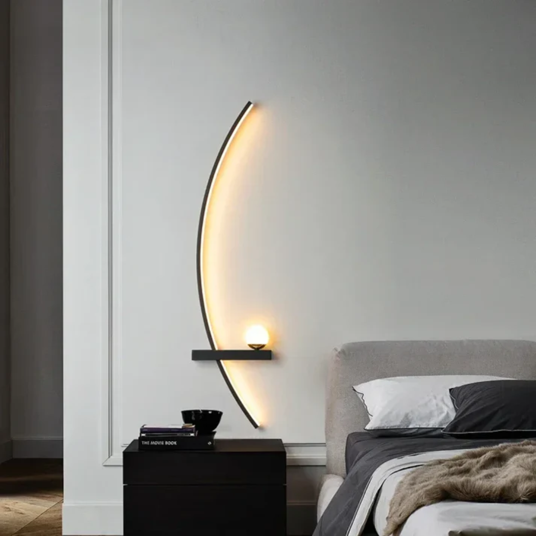 Modern Messing Boog LED Wandlamp 2-Licht