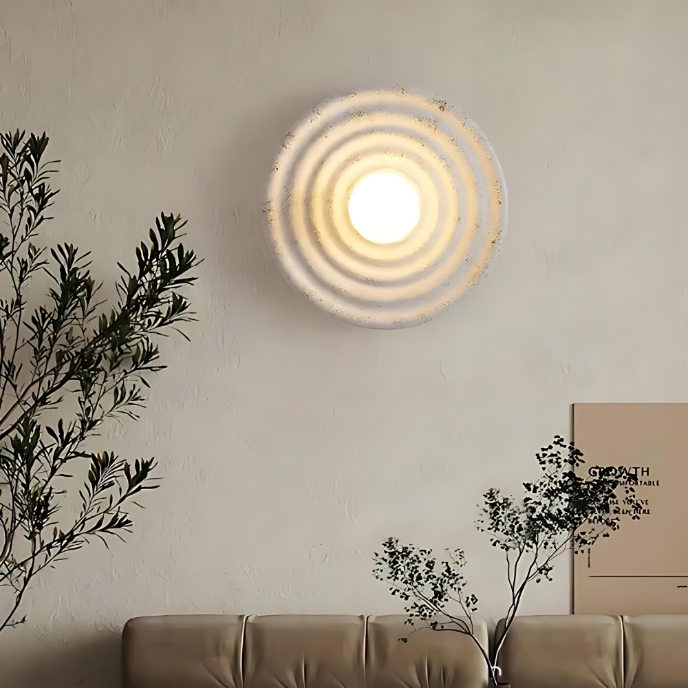 Applique da parete moderno minimalista in resina circolare G4 1 luce