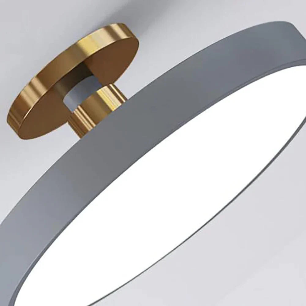 Lampada da soffitto rotonda in ottone LED moderna 1 luce