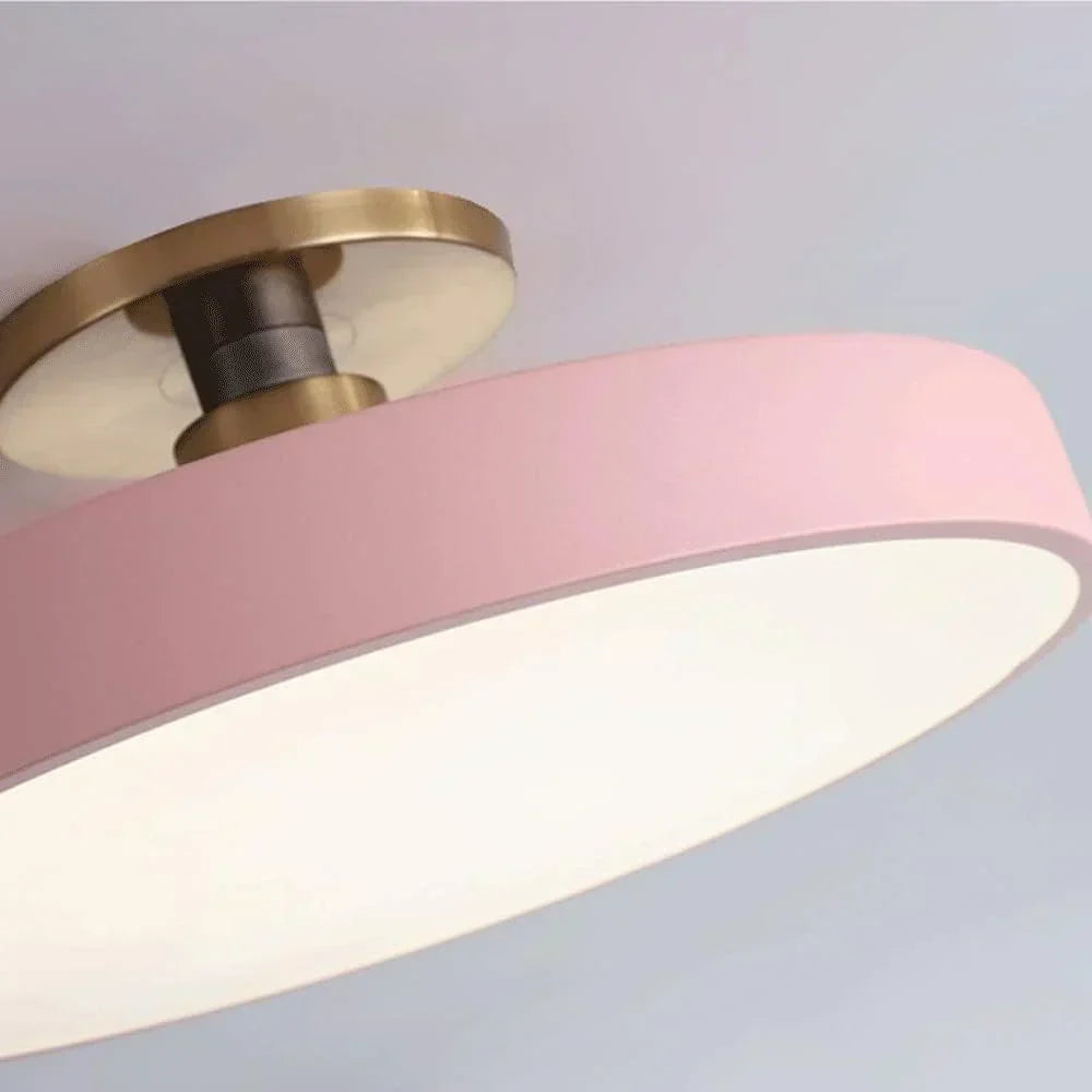 Lampada da soffitto rotonda in ottone LED moderna 1 luce