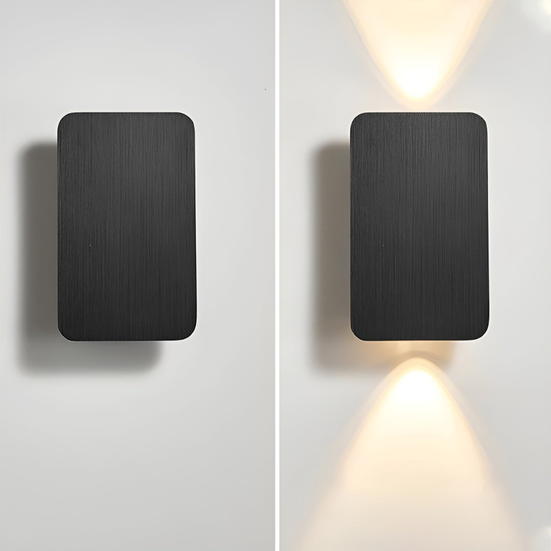 Minimalistische Glas LED-Wandleuchte 2-flammig