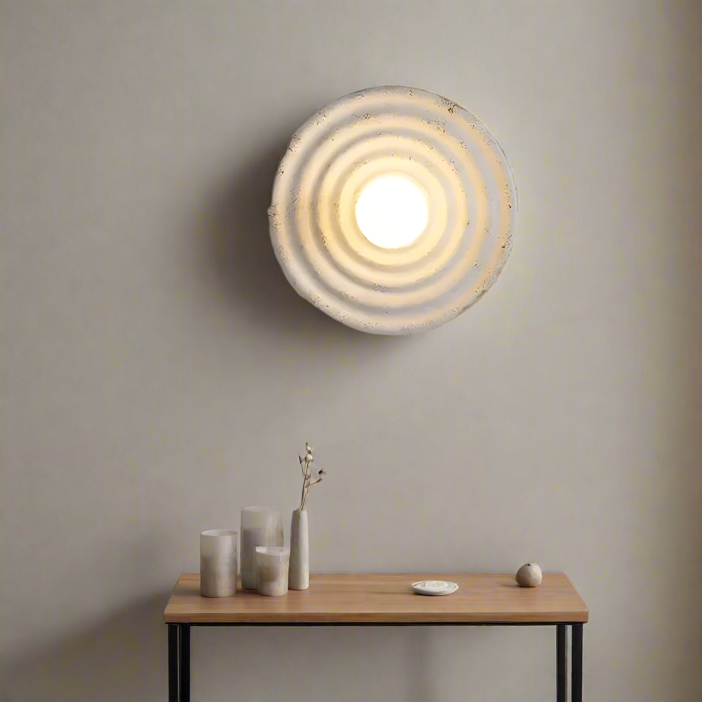 Applique da parete moderno minimalista in resina circolare G4 1 luce