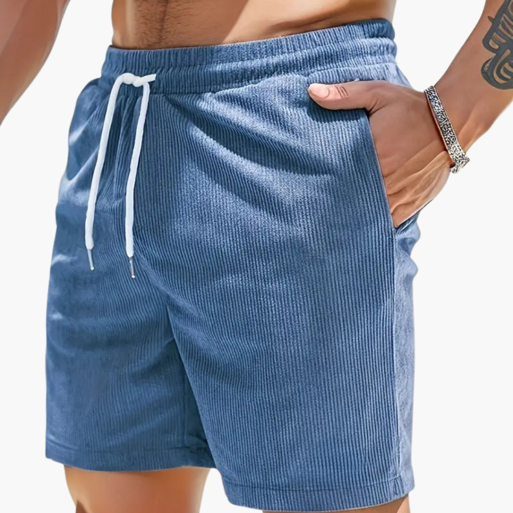Pantalones cortos de pana para hombre – Estilo casual de verano