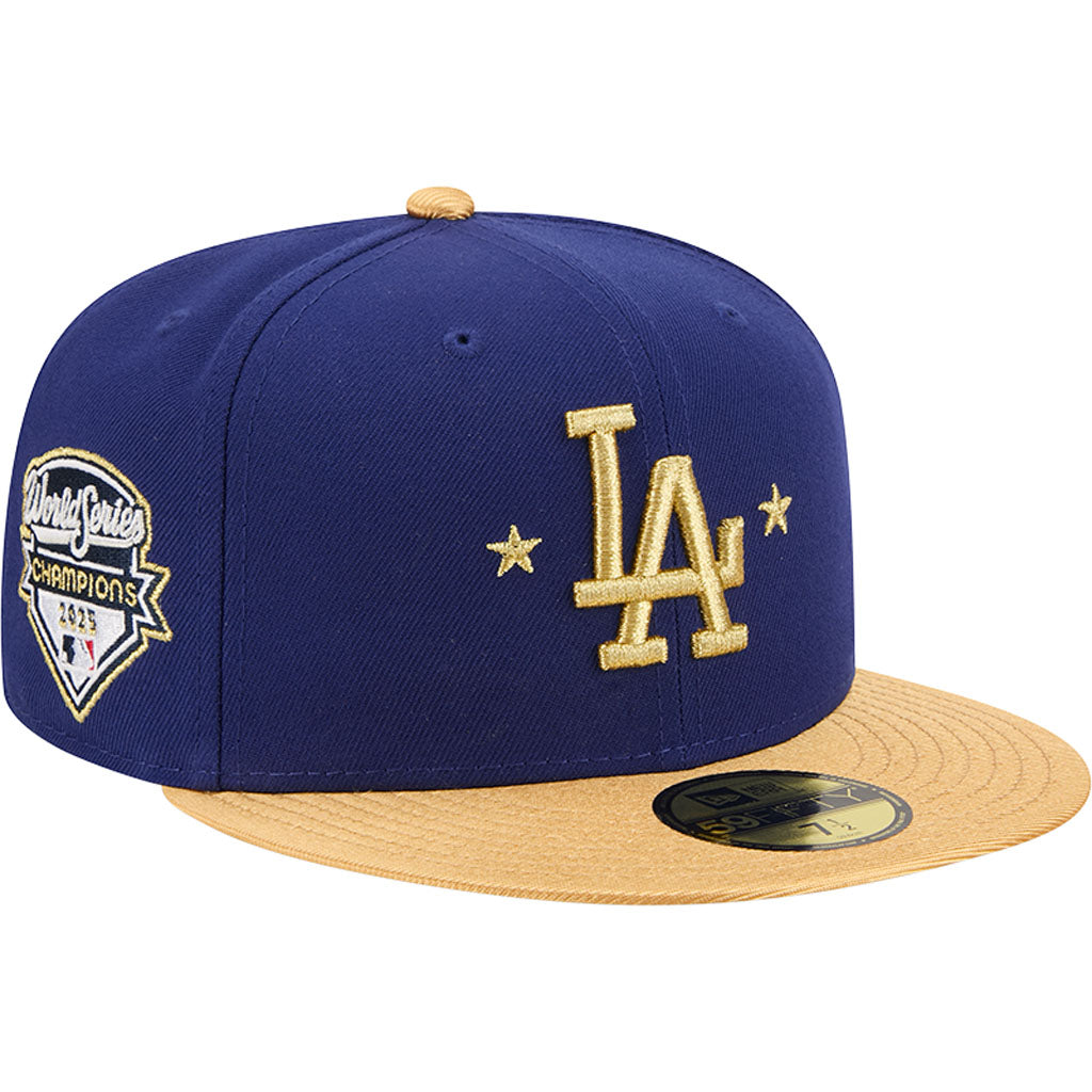 MLB Los Angeles Dodgers New Era 2026 Gold World Series Champions 59FIFTY Fitted Cap - Blau