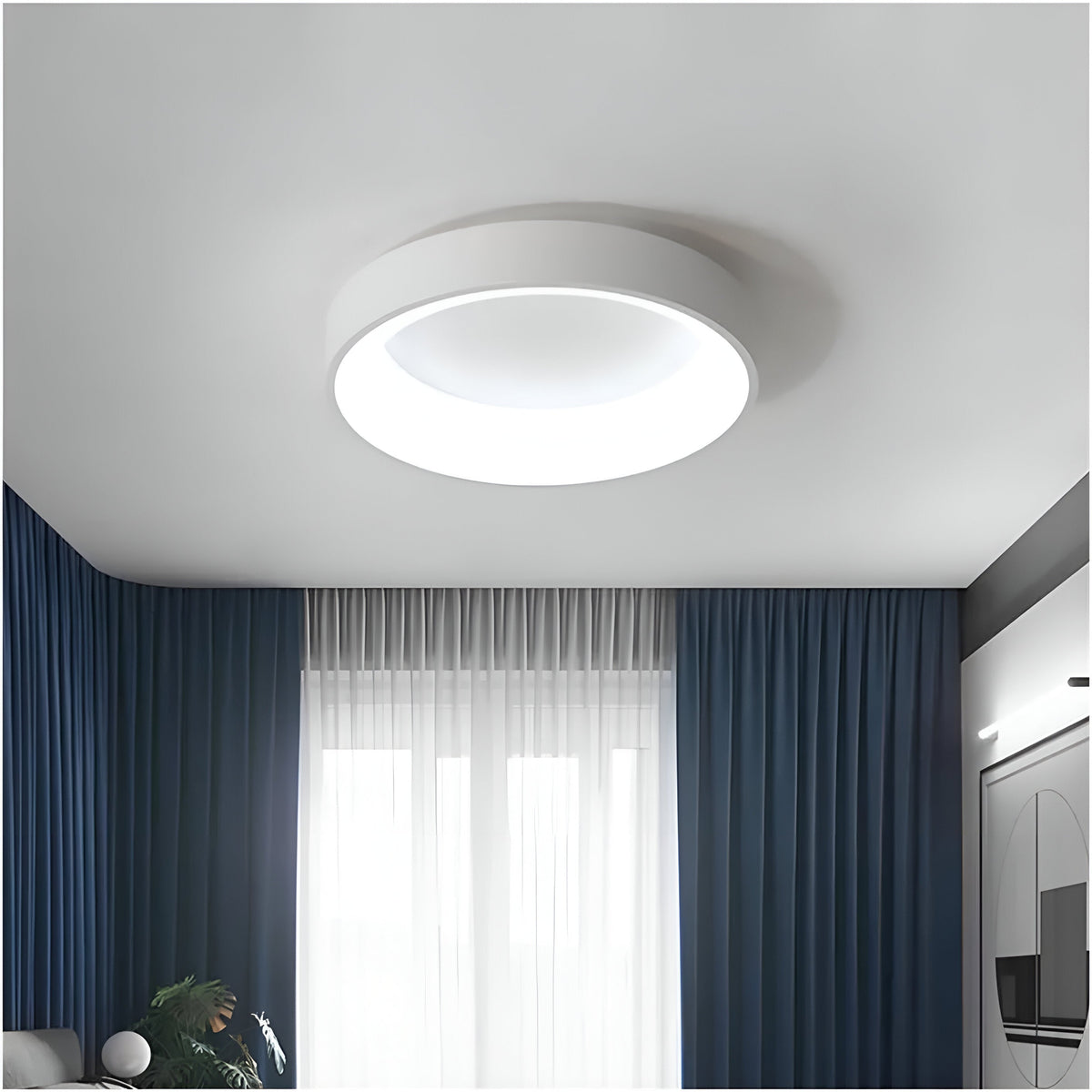 Nordische moderne runde LED-Deckenleuchte 1-flammig