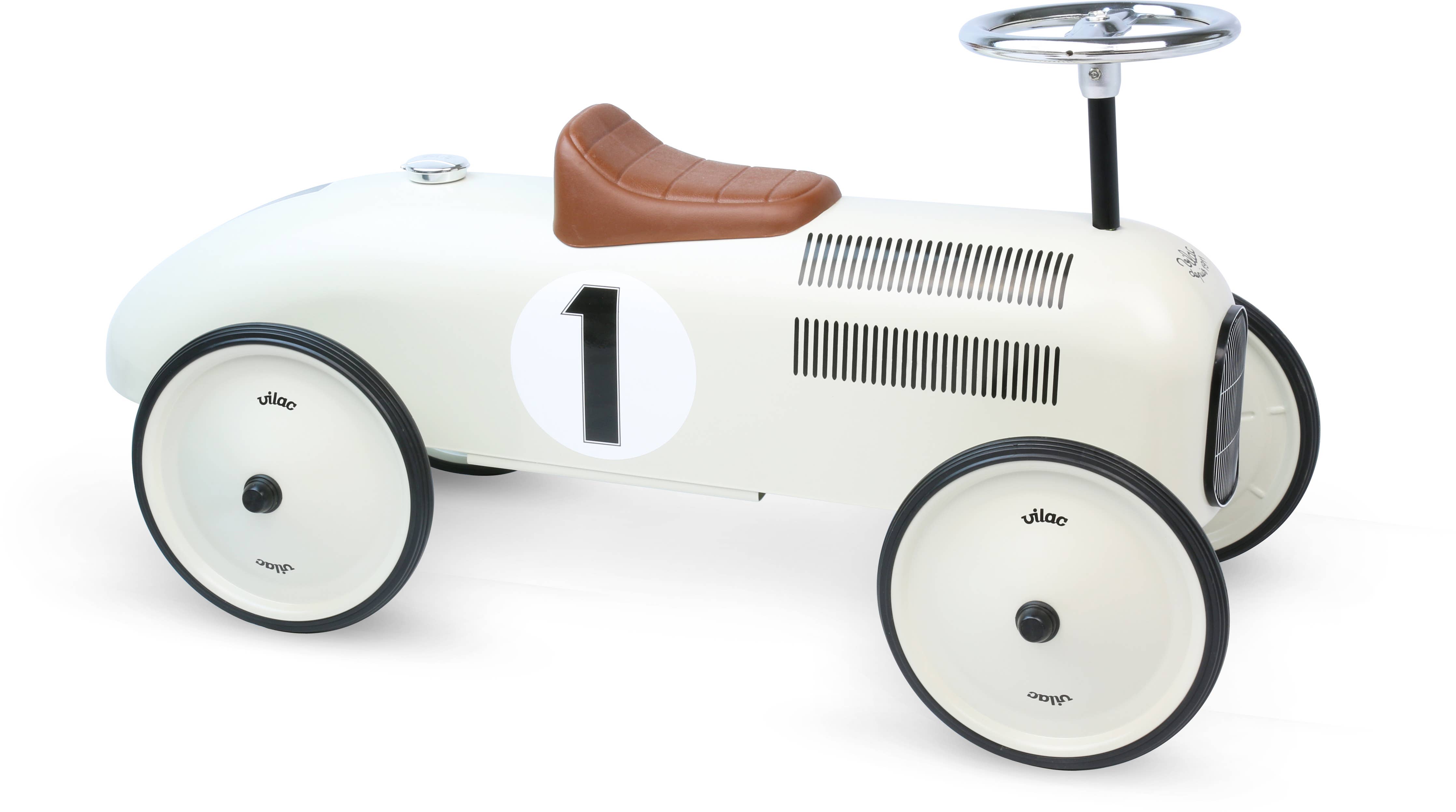 Vilac Klassisches British Racing White Metall-Rutschauto