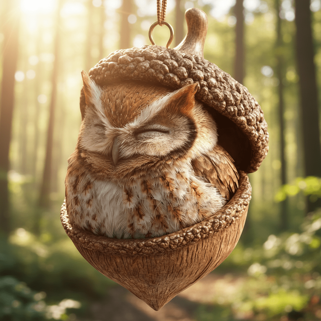 Adornos de animales del bosque hechos a mano para árbol de Navidad