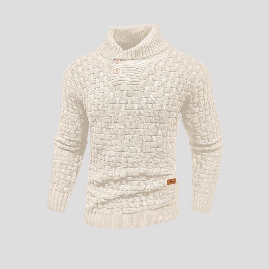 Herre halvkrave knap-op sweater