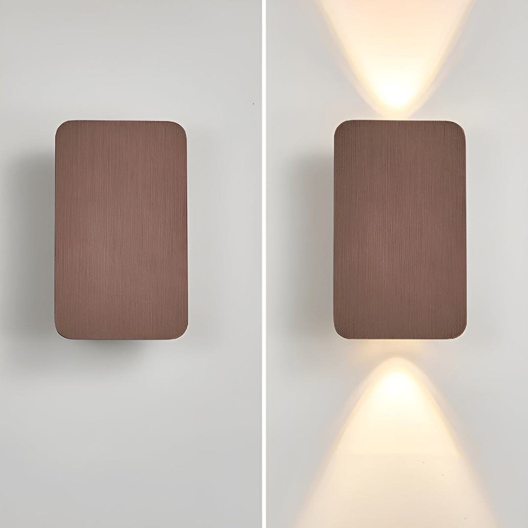 Minimalistische Glas LED-Wandleuchte 2-flammig