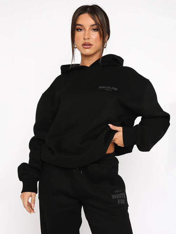 Conjunto de Ropa Cómoda para Mujer | Sudadera y Pantalones Joggers de Mezcla de Algodón Rosa