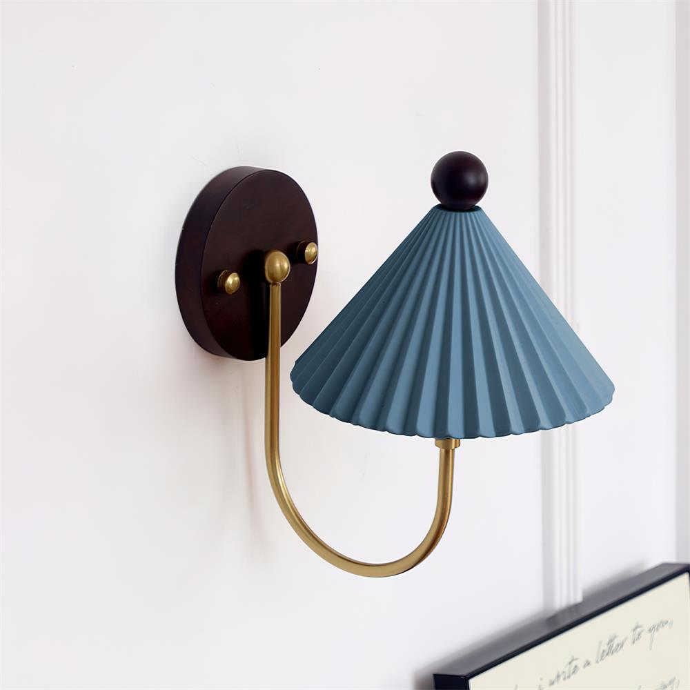 Retro nordischer Keramik Falten Wandleuchter LED 1-Flammig
