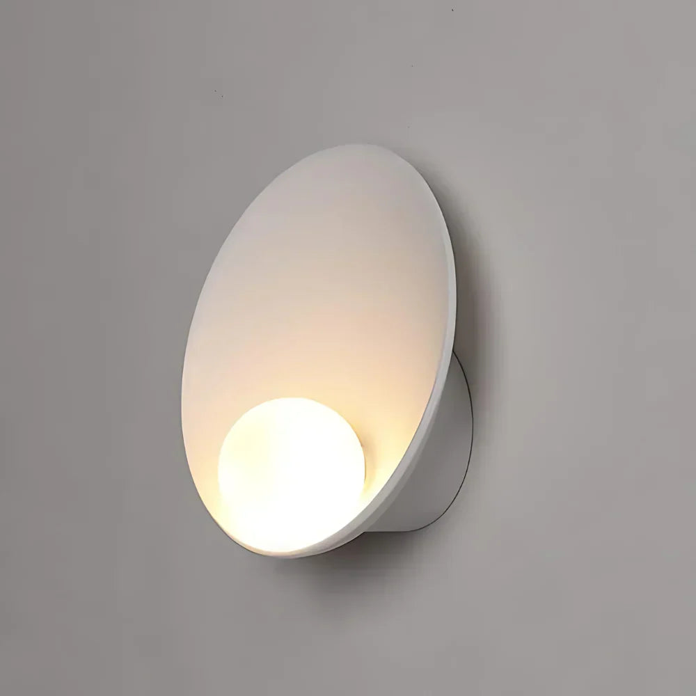 Applique da parete moderno Japandi in resina a forma di ciotola G9 1 luce