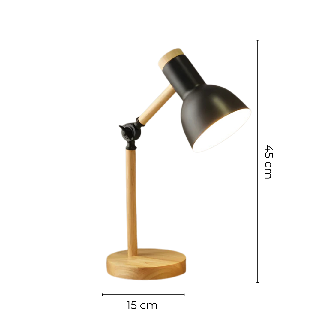 Moderne Holz- und Metall verstellbare LED Tischlampe 1-Flammig