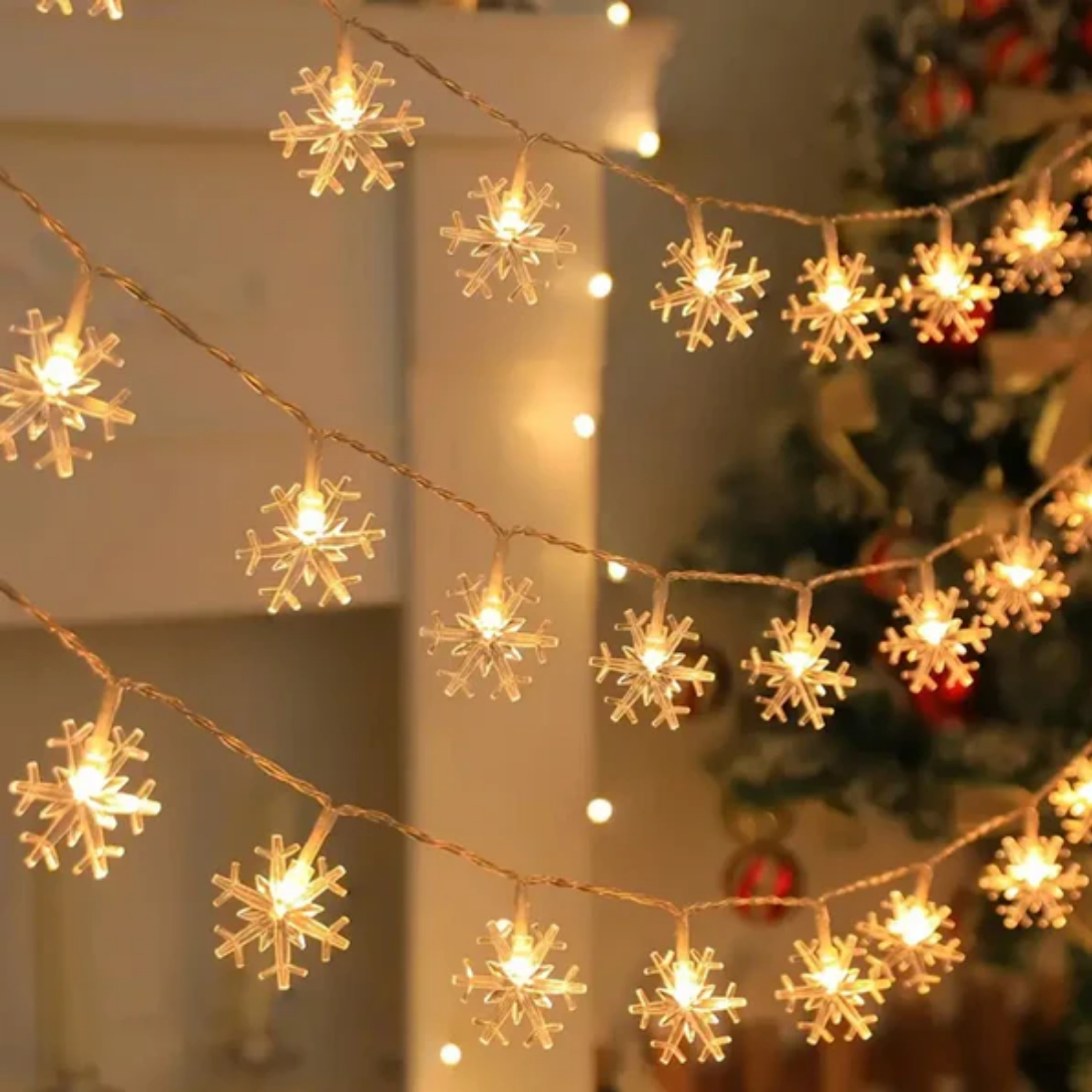 LED-Schneeflocken-Lichterkette