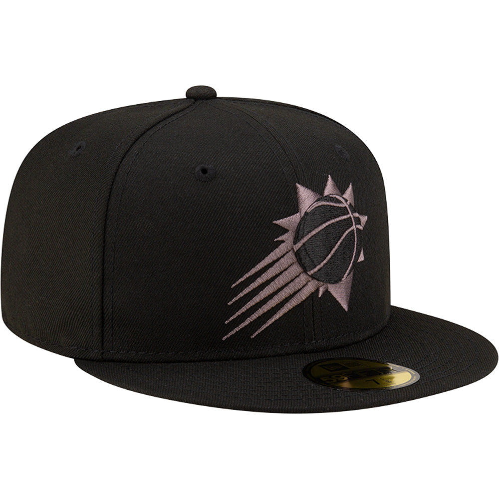 Gorra 59FIFTY New Era de los Phoenix Suns de la NBA con balón de tiro negro/grafito - Negro