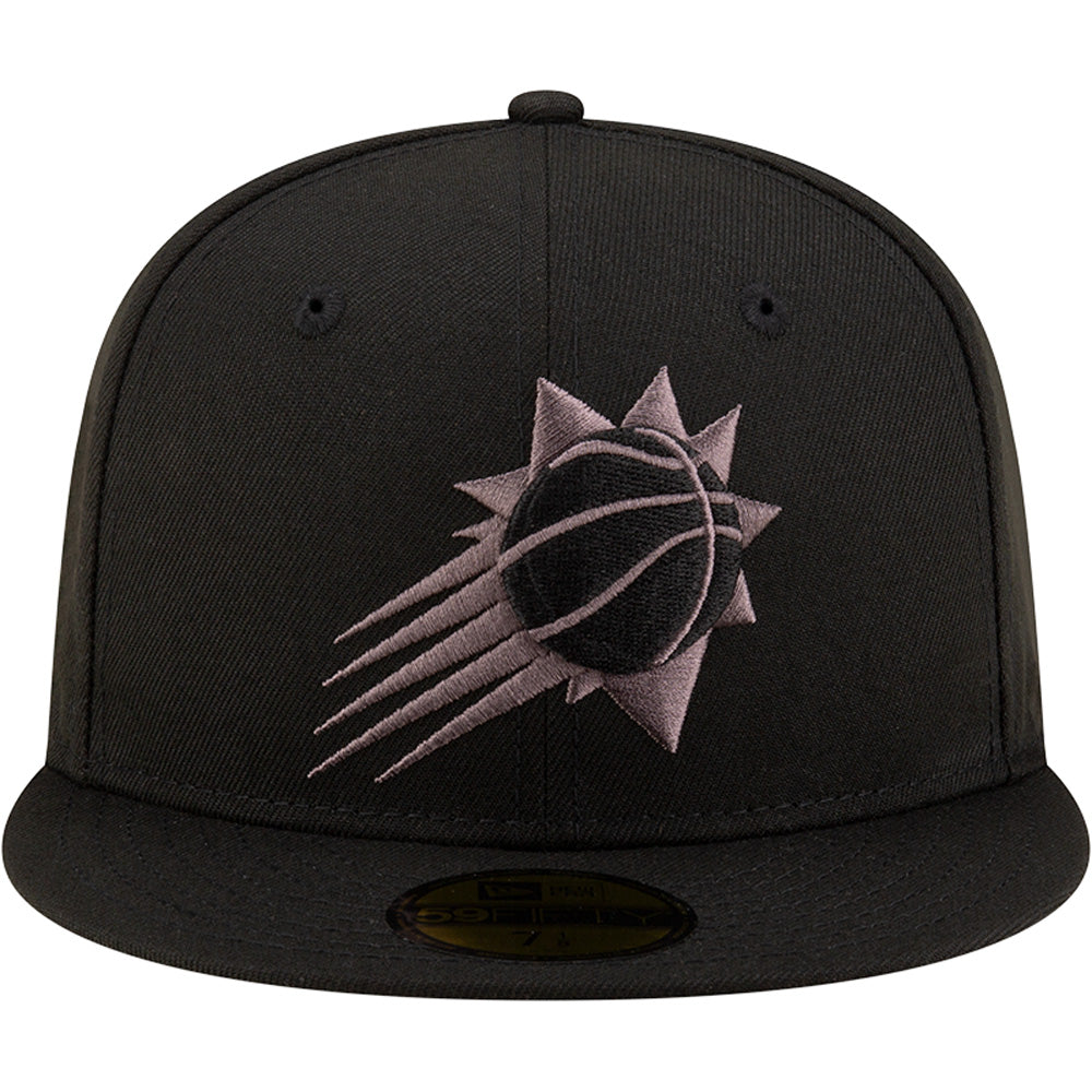 Gorra 59FIFTY New Era de los Phoenix Suns de la NBA con balón de tiro negro/grafito - Negro