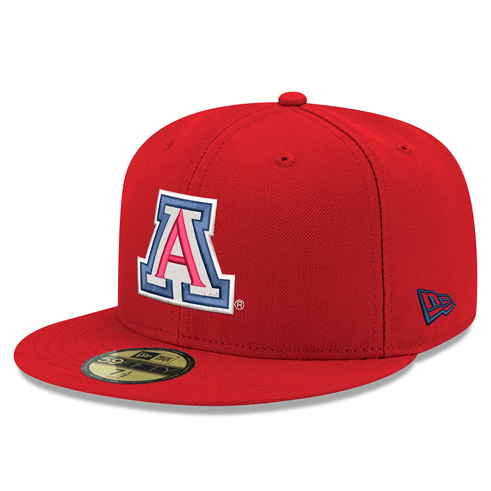 Gorra NCAA Arizona Wildcats New Era Primary Logo 59FIFTY Ajustada - Roja