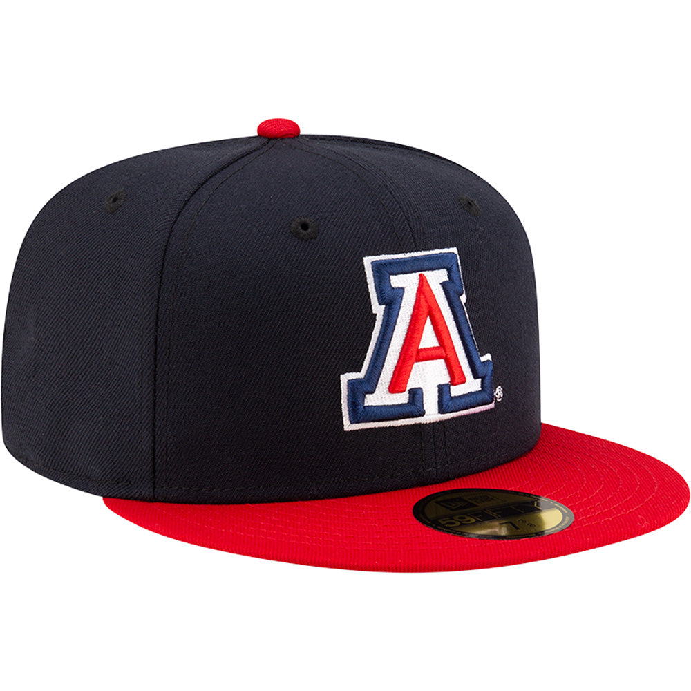 Gorra ajustada New Era Two-Tone Primary Logo 59FIFTY de los Arizona Wildcats de la NCAA