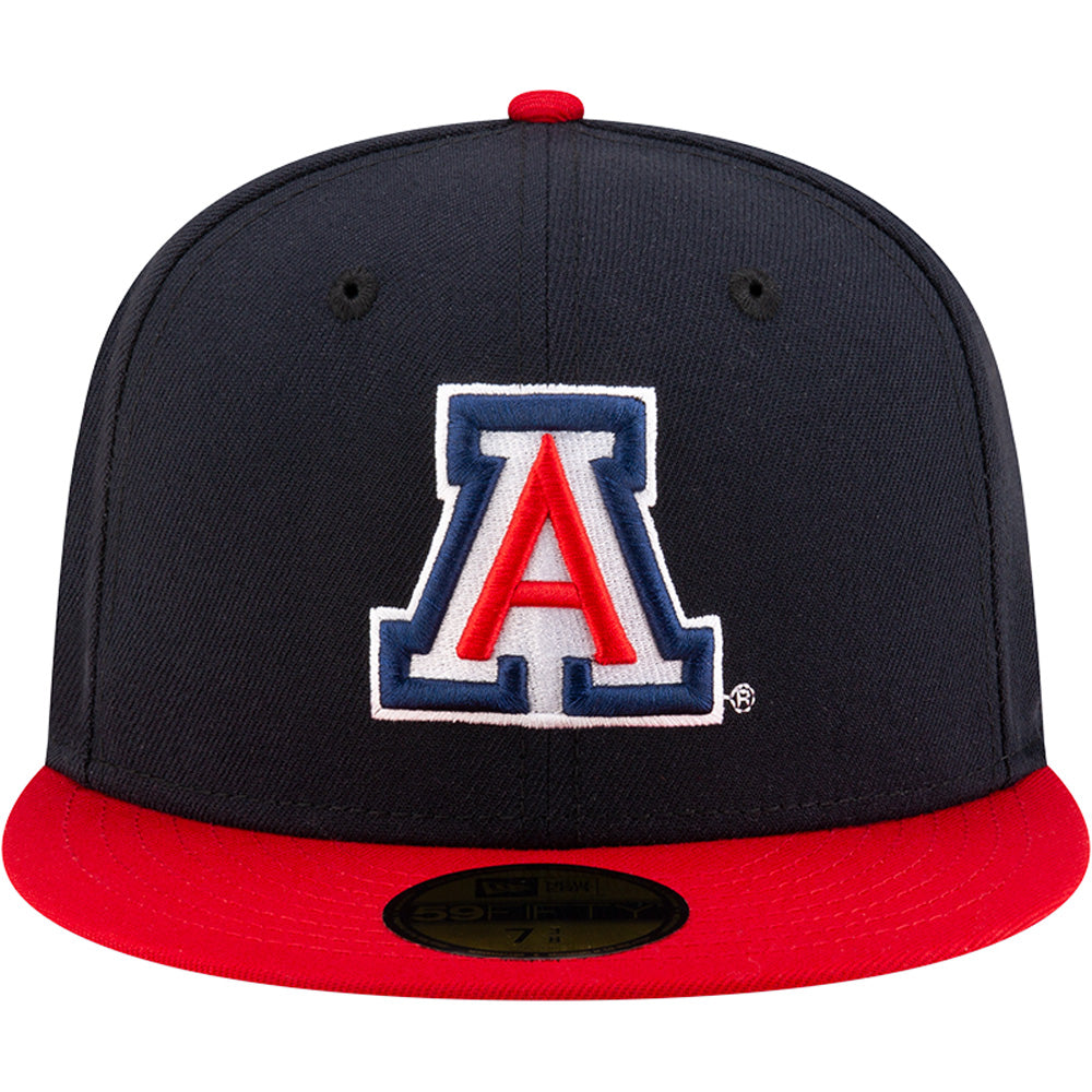 Gorra ajustada New Era Two-Tone Primary Logo 59FIFTY de los Arizona Wildcats de la NCAA