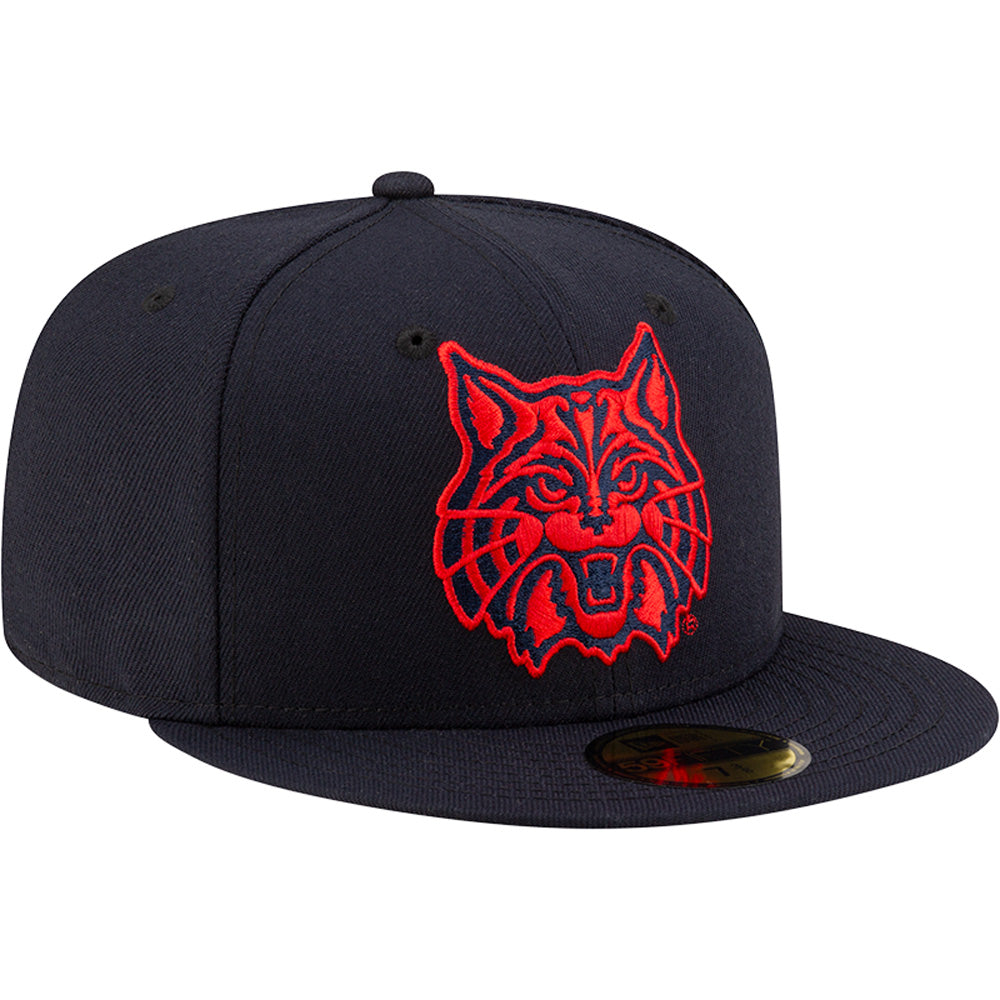 NCAA Arizona Wildcats New Era Red Out Mascot 59FIFTY Fitted Hat - Marineblauw