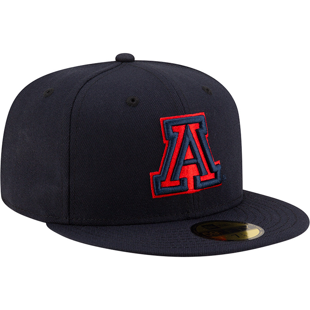 Gorra ajustada New Era Basic Tonal 59FIFTY de los Arizona Wildcats de la NCAA - Azul marino