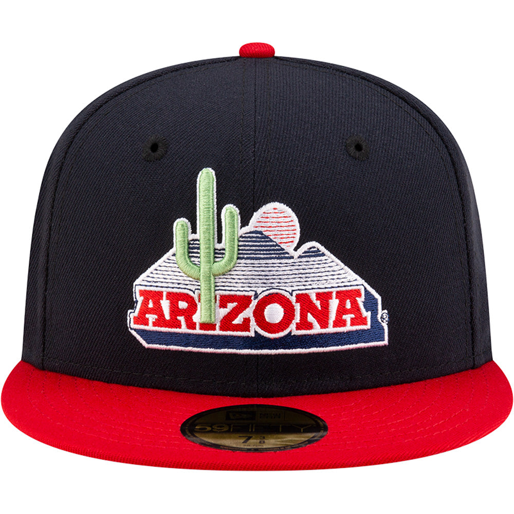 Gorra ajustada New Era 59FIFTY Vault bicolor de los Arizona Wildcats de la NCAA
