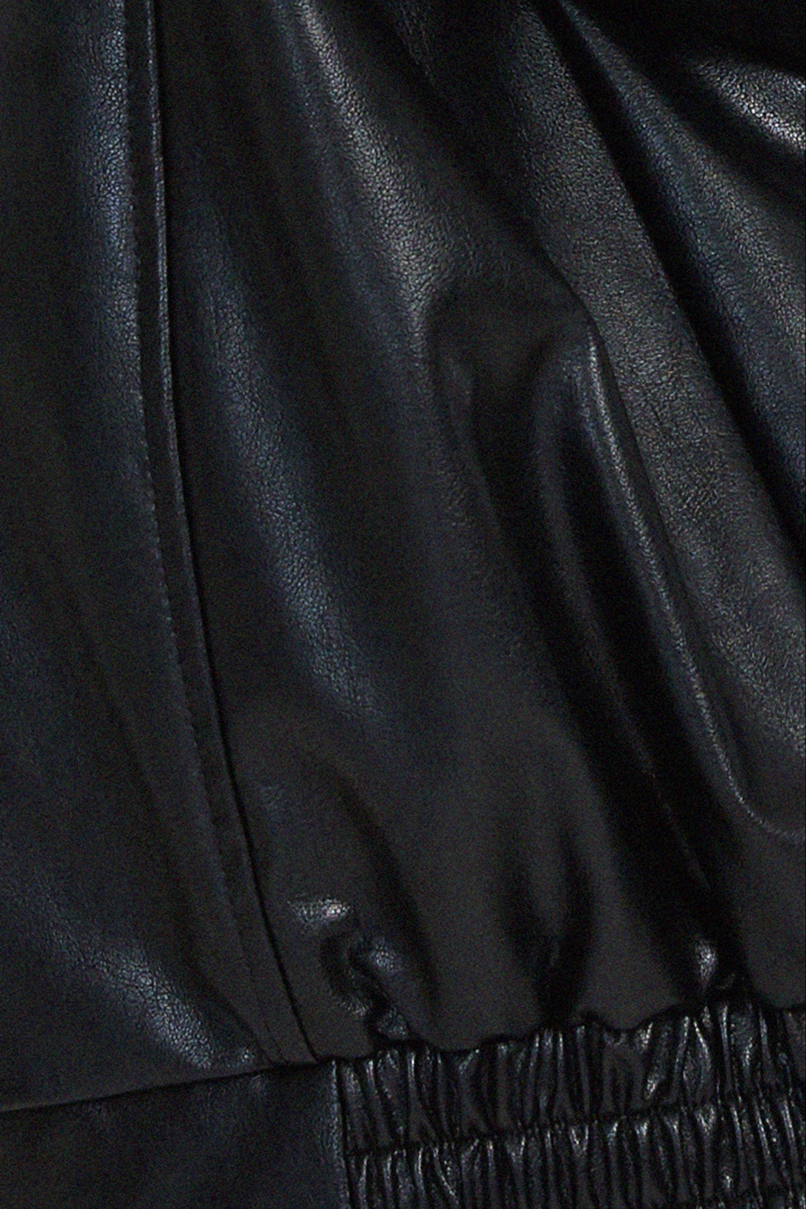 CHAQUETA DE CUERO | DISEÑO OVERSIZED DE PU CON CUELLO ANCHO