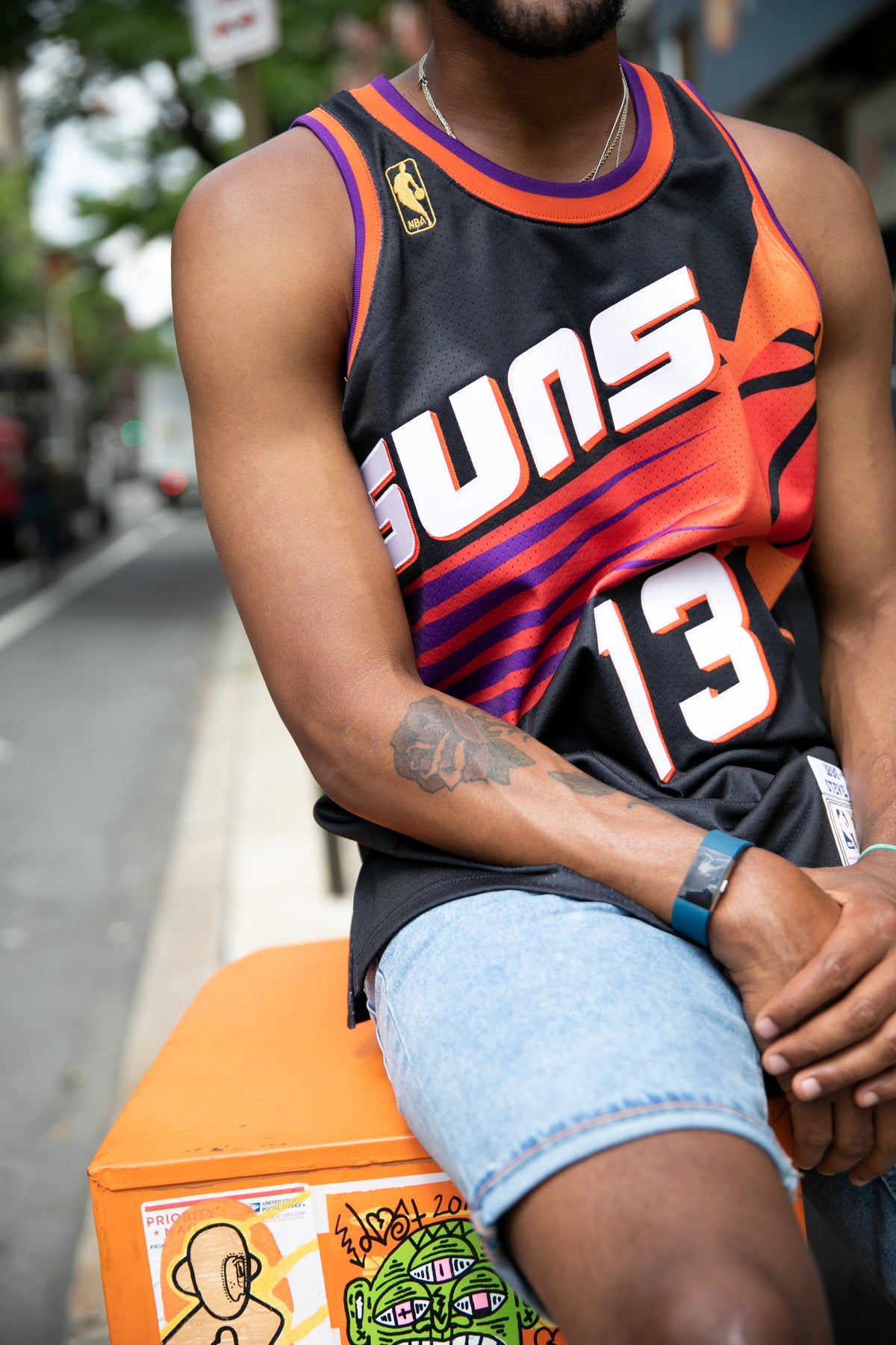 Camiseta retro Swingman Mitchell & Ness '96 de Steve Nash de los Phoenix Suns de la NBA