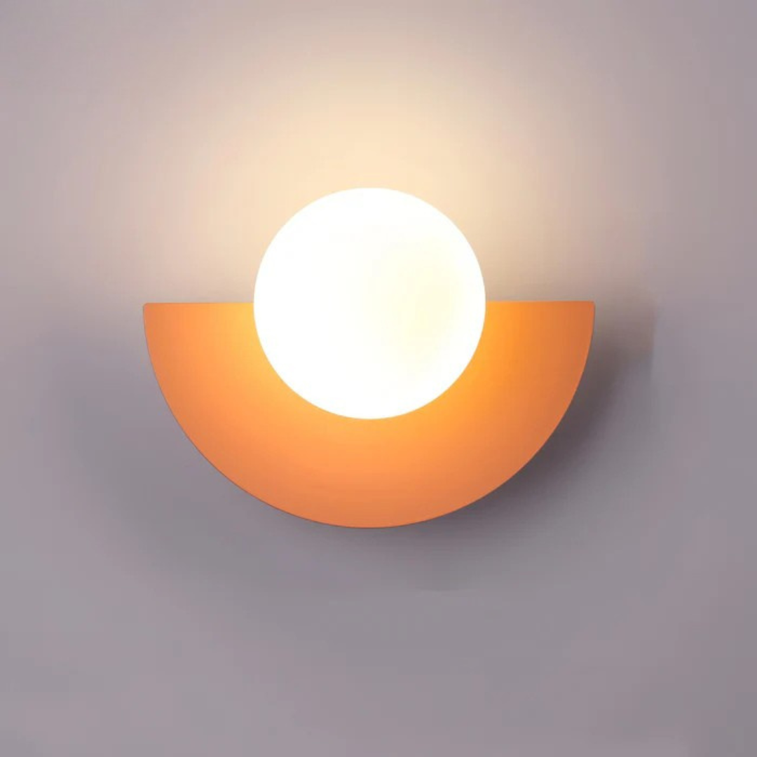 Applique da parete a globo in vetro minimalista moderna LED 1 luce