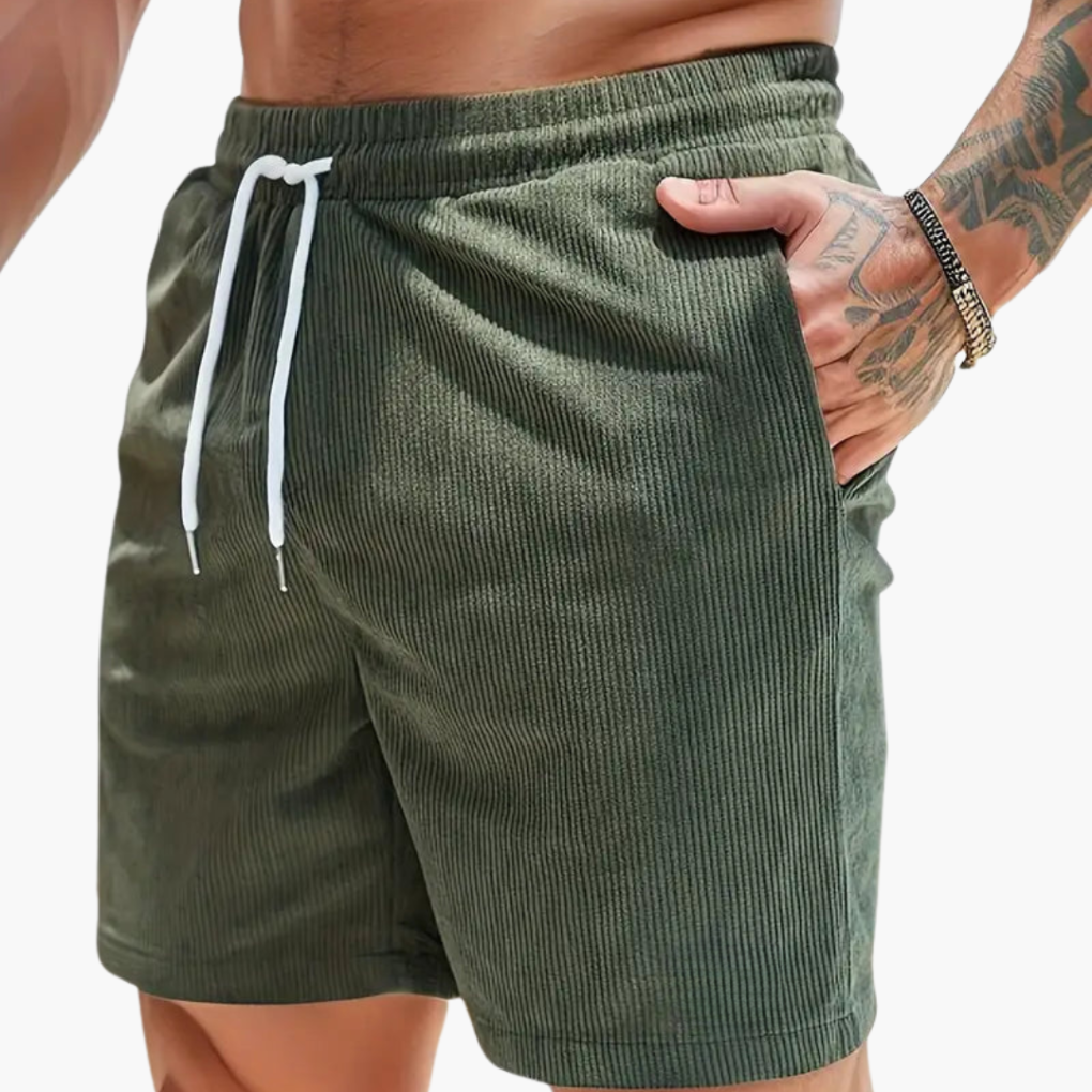 Pantalones cortos de pana para hombre – Estilo casual de verano