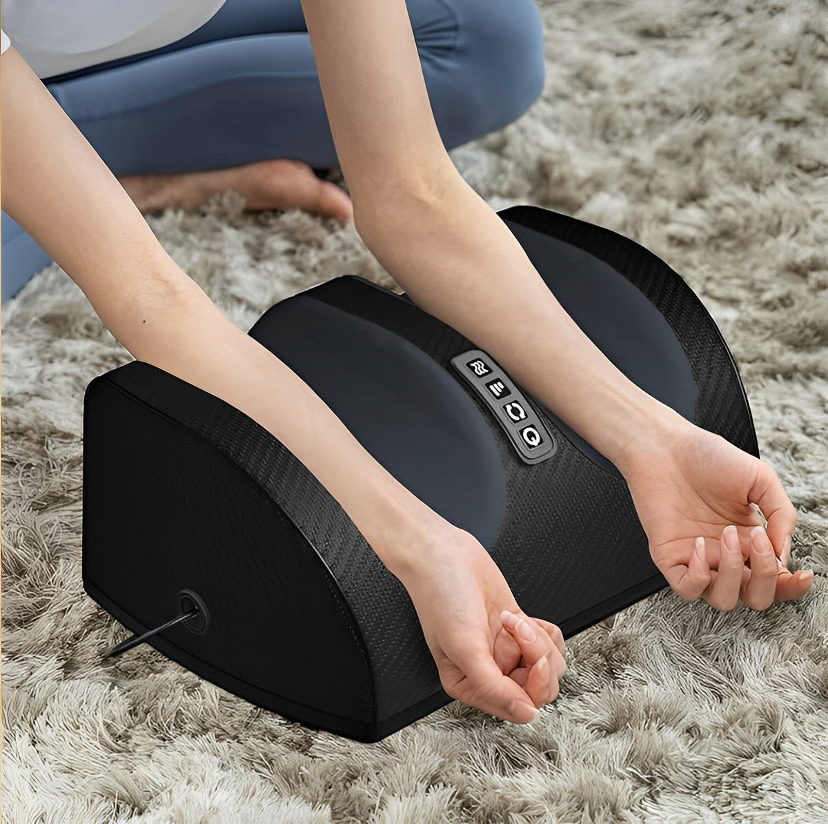 Foot & Calf Massager with Kneading and Air Compression – Heat, Flexible Intensity, Daily Relaxation