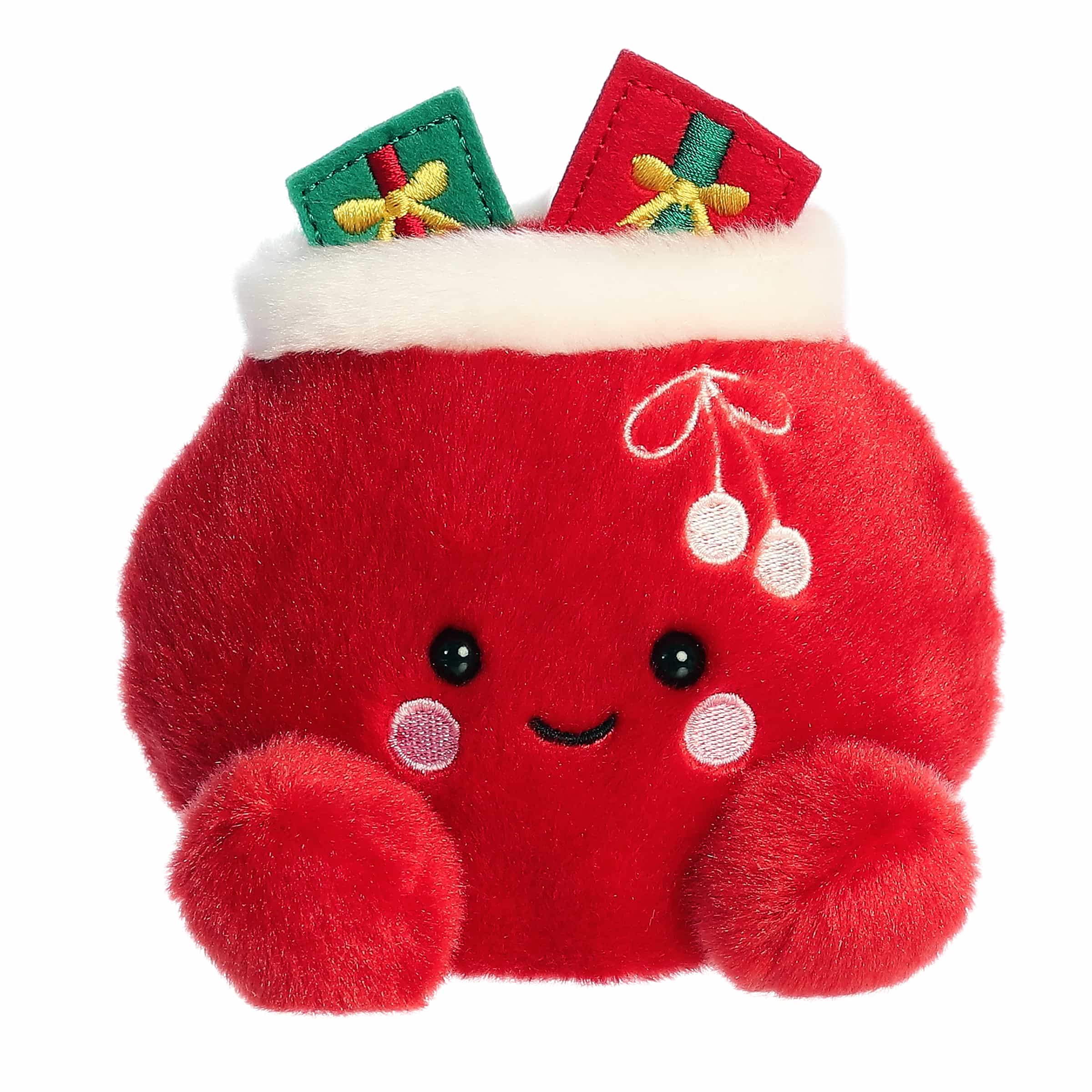 '- Palm Pals - 5" Velvet Santa Bag
