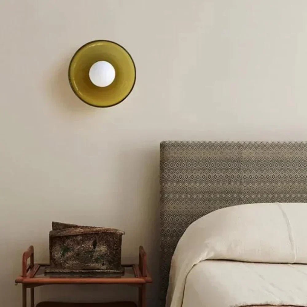 Moderne Glazen Schijf Plafond- en Wandlamp LED 1-Licht