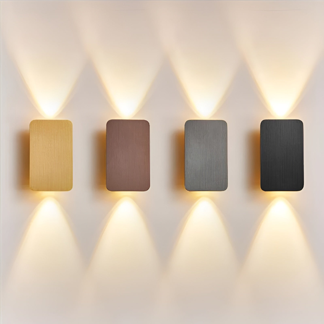 Minimalistische Glas LED-Wandleuchte 2-flammig