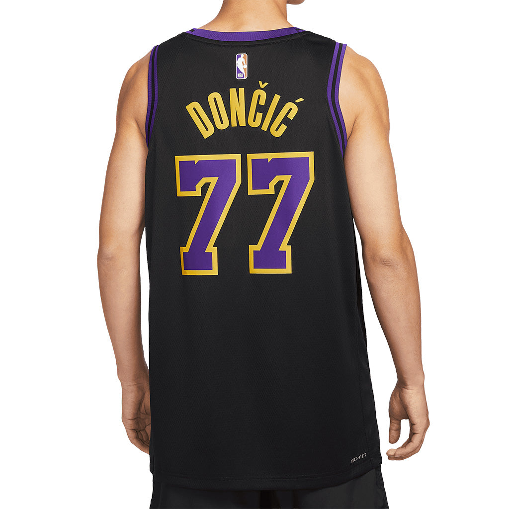 NBA Los Angeles Lakers Luka Dončić Nike 2025-26 City Edition Swingman Jersey - Zwart