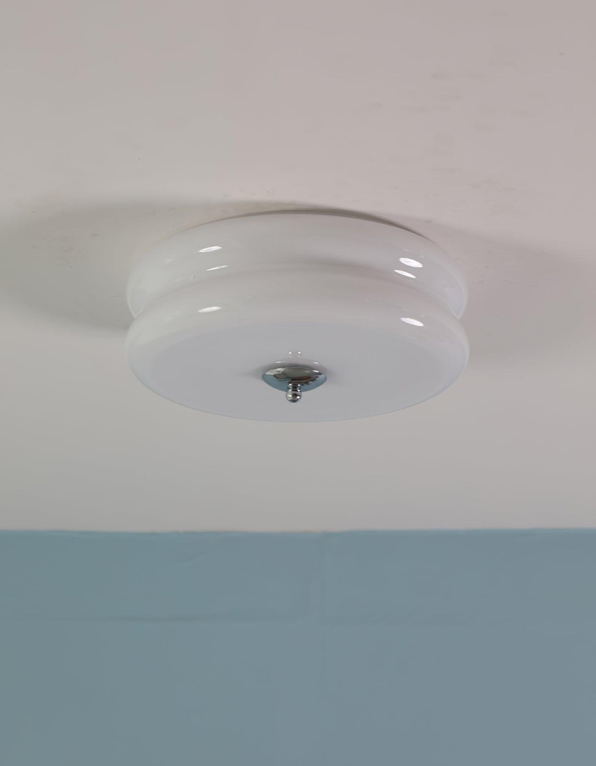 Art Deco Vintage runde Glas-Deckenleuchte 1-Flammig