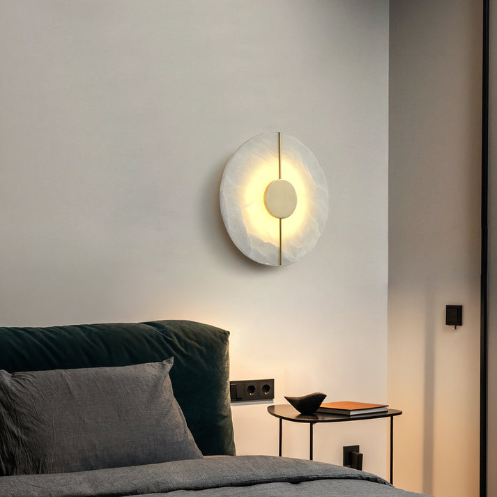 Moderner nordischer Marmor runder Wandleuchter LED 1-Flammig