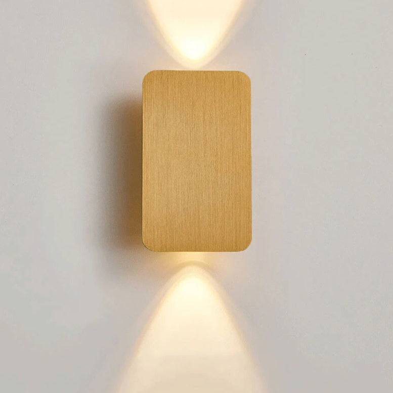 Nordische minimalistische Glas rechteckige LED Wandleuchte 2-flammig