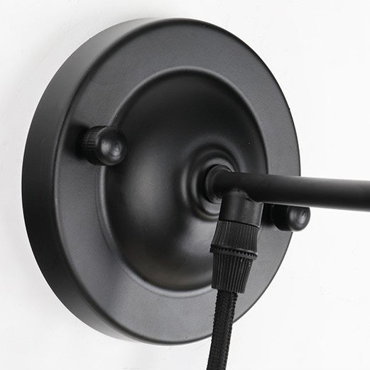 Retro Industrial Wrought Iron Pulley Wall Sconce 1-Light