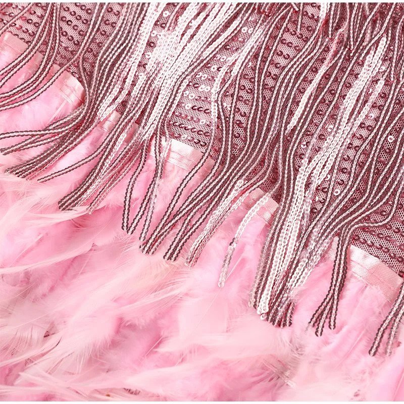 Puili | Mini vestido de plumas